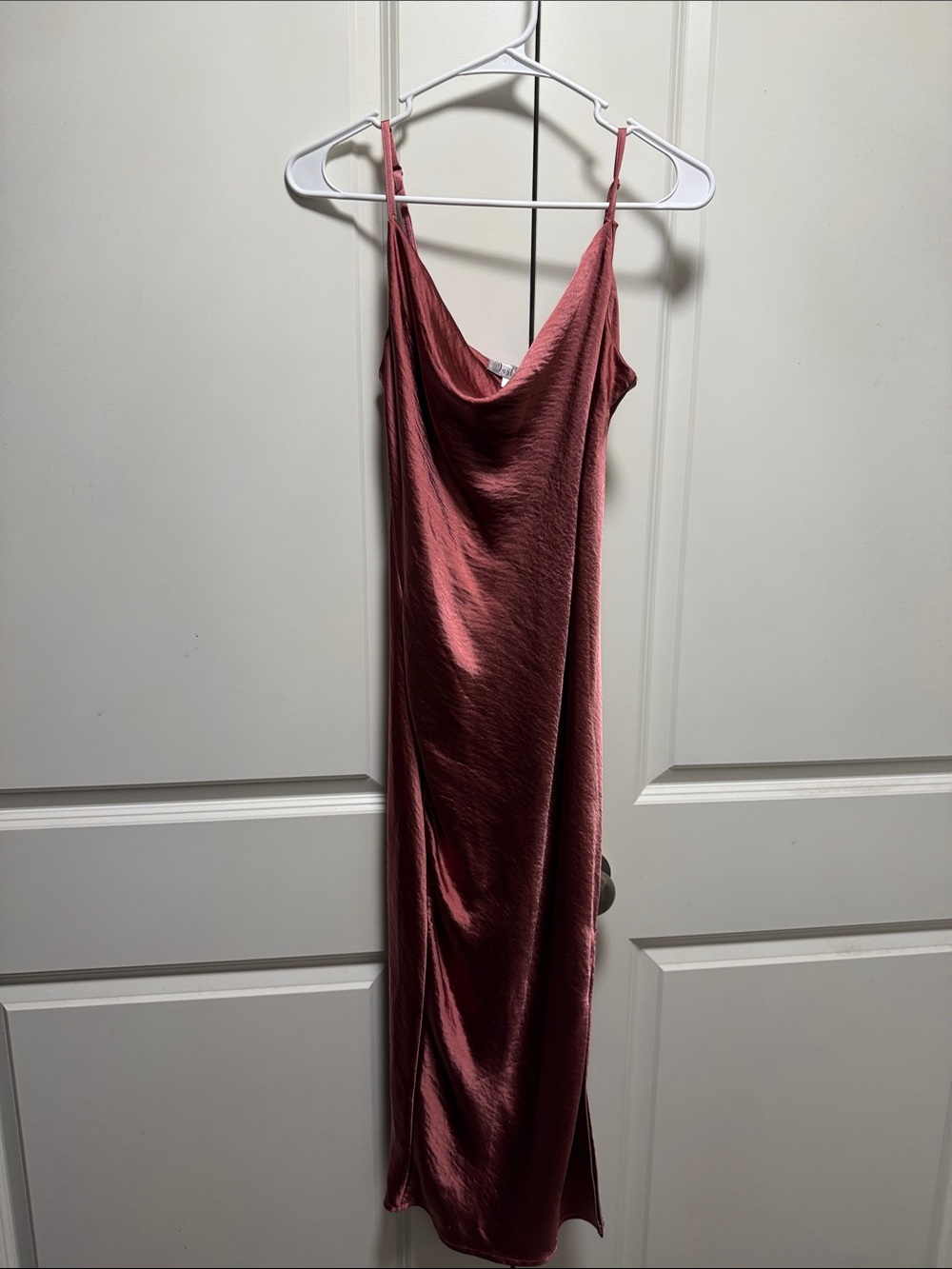 Slip Midi Dress in Dusty Rose